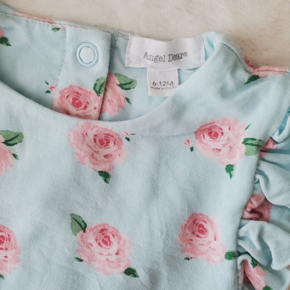Angel Dear Petite Rose Ruffle Sunsuit - Picture 4 of 11